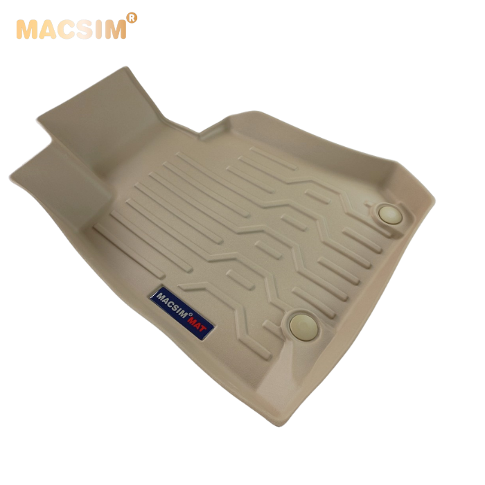 Thảm lót sàn xe ô tô Mercedes GLC 2016 +  Nhãn hiệu Macsim chất liệu nhựa TPV cao cấp màu be