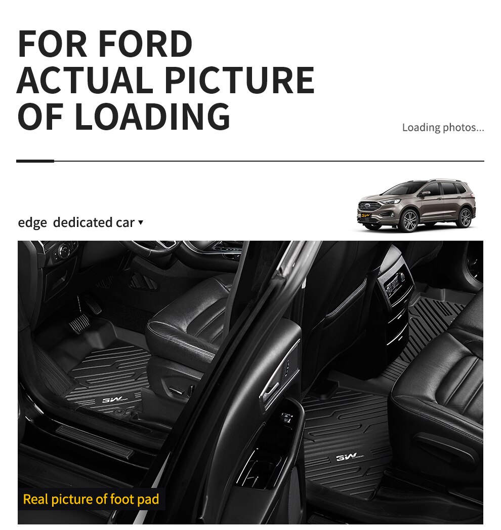 Thảm lót sàn xe ô tô  Ford Explorer 2020 - đến nay Nhãn hiệu Macsim 3W chất liệu nhựa TPE đúc khuôn cao cấp - màu đen