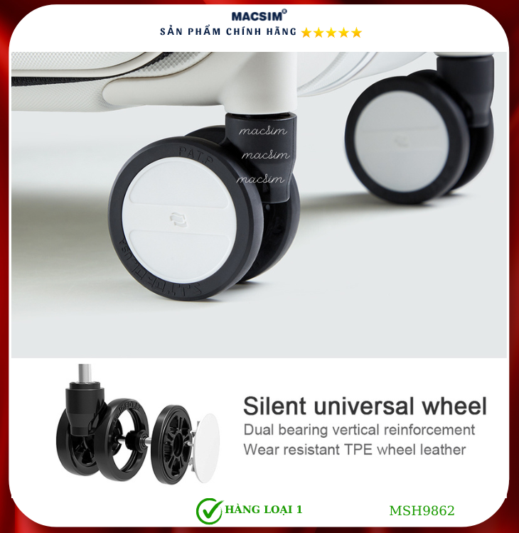 Vali cao cấp Macsim Hanke MSH9862 - Hàng loại 1