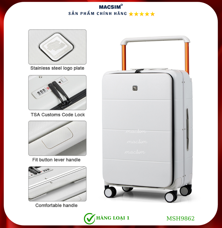 Vali cao cấp Macsim Hanke MSH9862 - Hàng loại 1