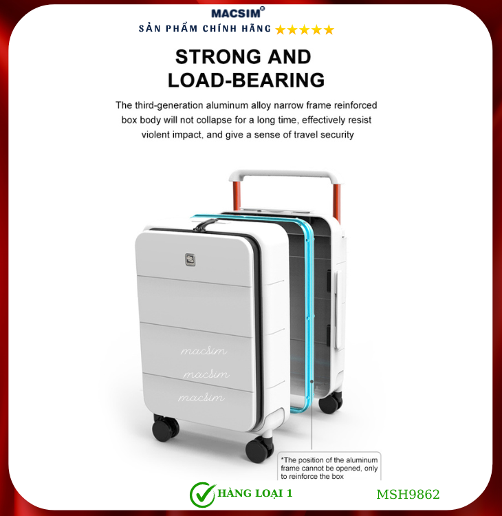 Vali cao cấp Macsim Hanke MSH9862 - Hàng loại 1