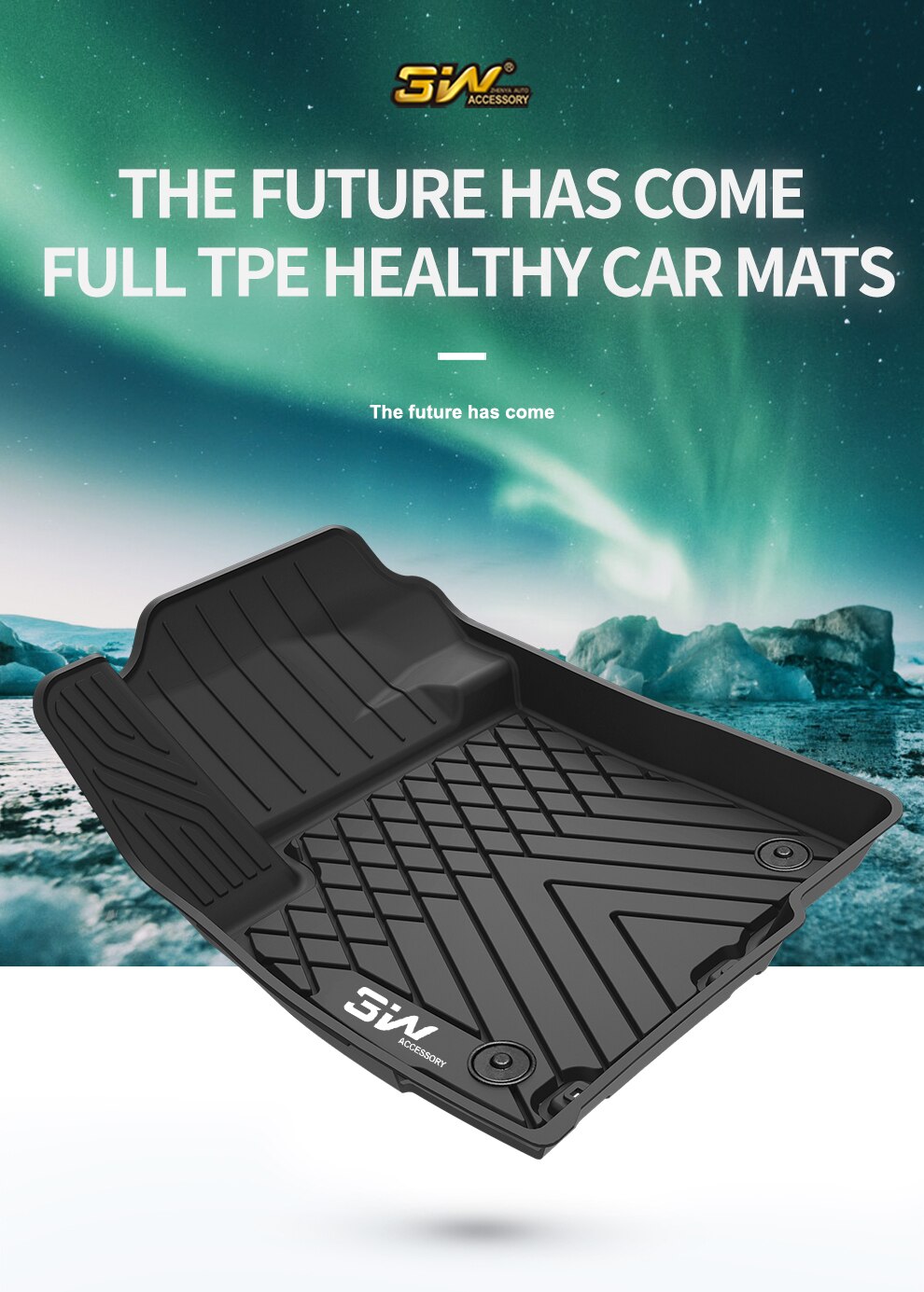 Thảm lót sàn xe ô tô  Mitsubishi Outlander Sport 2012-đến nay nhãn hiệu Macsim 3W - chất liệu nhựa TPE đúc khuôn cao cấp - màu đen