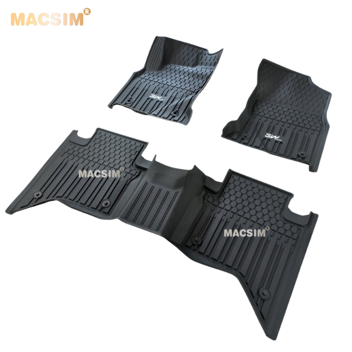 Thảm lót sàn xe ô tô Toyota Hilux 2026+ Macsim 3W – TPE đúc khuôn cao cấp, Sử dụng lâu dài