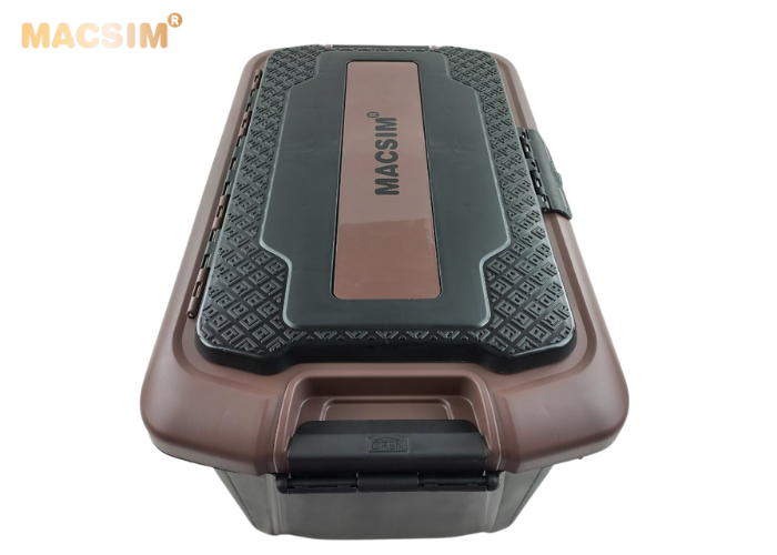 Hộp đựng đồ trên ô tô 60 lít kích thước màu đen nâu 59,5cm x 35,5cm  x 35cm - hộp đựng đồ trong cốp ô tô nhãn hiệu Macsim chất liệu PP cao cấp