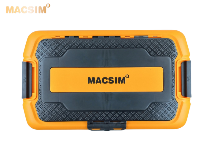Hộp đựng đồ trên ô tô 60 lít kích thước màu đen cam 59,5cm x ,5cm  x 35cm - hộp đựng đồ trong cốp ô tô nhãn hiệu Macsim chất liệu PP cao cấp