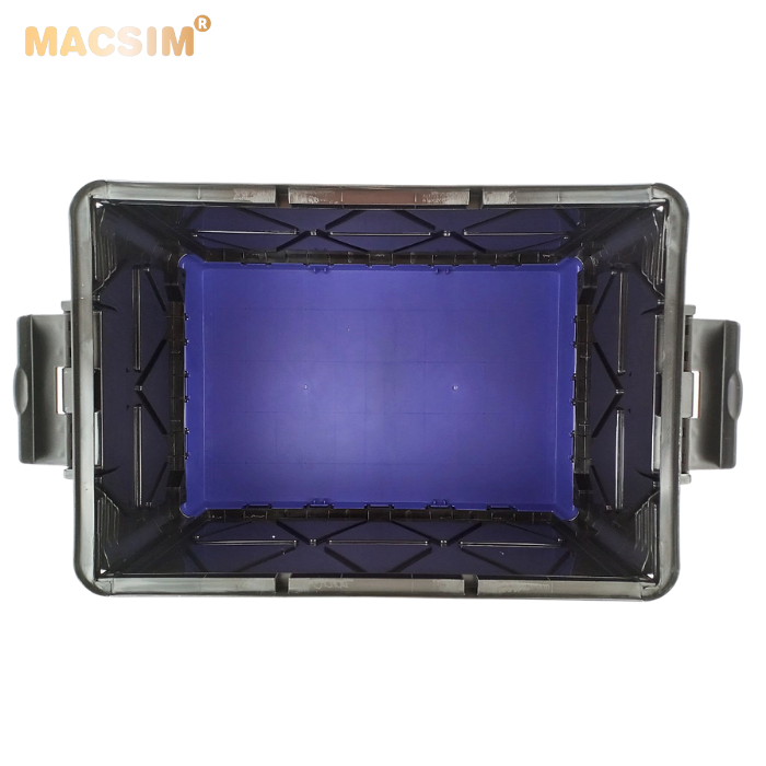 Hộp đựng đồ xếp gọn 2 ngăn  50L kích thước 50cm x 34cm  x 31cm - hộp đựng đồ trong cốp ô tô nhãn hiệu Macsim chất liệu PP cao cấp màu đen tím