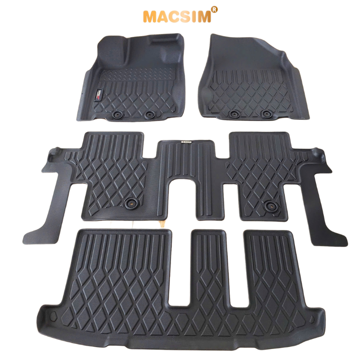 Thảm sd lót sàn xe ô tô Infiniti QX60 2014 - 2021Nhãn hiệu Macsim chất liệu nhựa TPE cao cấp màu đen