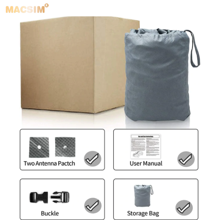 Bạt phủ ô tô chất liệu vải không dệt cao cấp thương hiệu MACSIM dành cho hãng xe Lexus màu ghi - bạt phủ trong nhà và ngoài trời