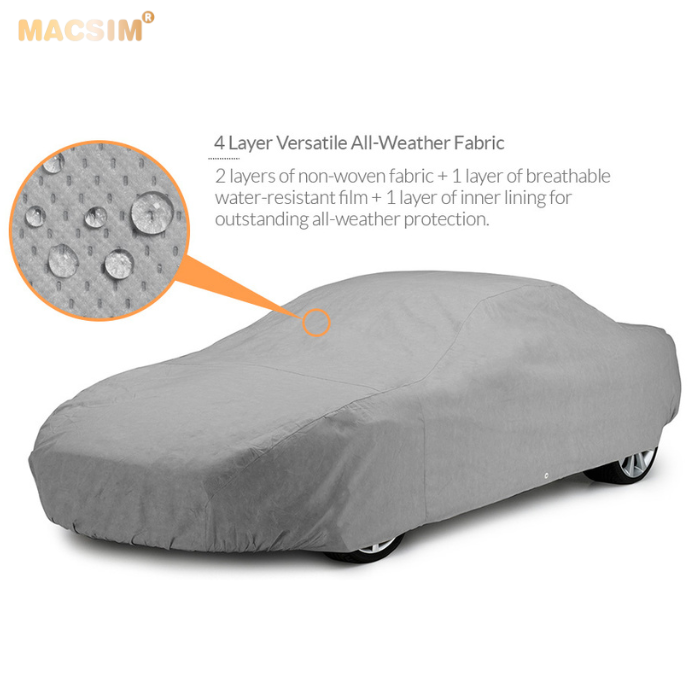 Bạt phủ ô tô chất liệu vải không dệt cao cấp thương hiệu MACSIM dành cho hãng xe Infiniti màu ghi - bạt phủ trong nhà và ngoài trời