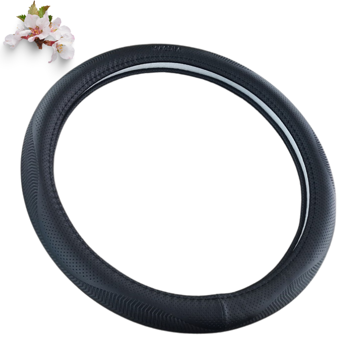 Bọc vô lăng ô tô Macsim mã OD- L17T tròn da thật cao cấp-khâu tay-lõi cao su non
