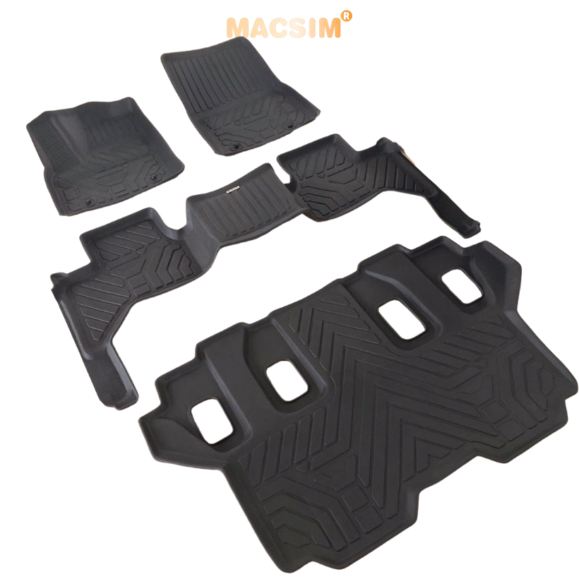 Thảm 1  lót sàn ô tô xe Lexus LX600- 2022+ (sd) nhãn hiệu Macsim - chất liệu tpe cao cấp màu đen
