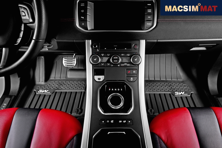 Thảm lót sàn xe ô tô  LANDROVER VELAR 2016 - đến nay Nhãn hiệu Macsim 3W chất liệu nhựa TPE đúc khuôn cao cấp - màu đen
