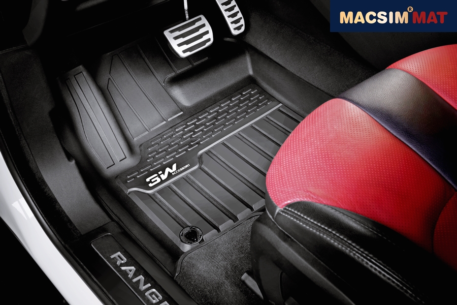 Thảm lót sàn xe ô tô  LANDROVER DISCOVERY sport 2014- Nhãn hiệu sMacsim 3W chất liệu nhựa TPE đúc khuôn cao cấp - màu đen