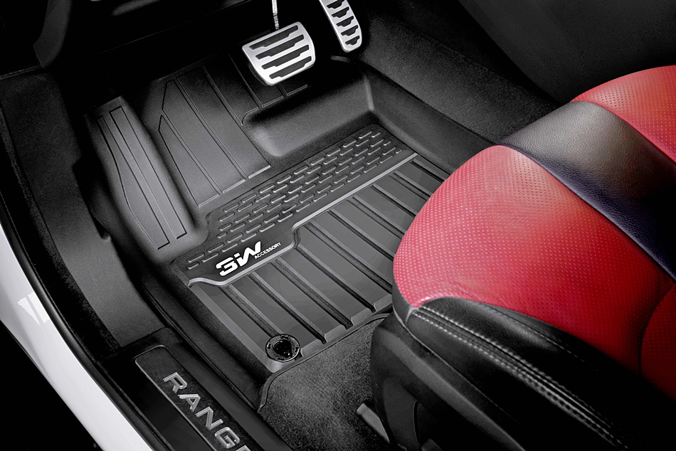 Thảm lót sàn xe ô tô  LANDROVER RANGER ROVER SPORT 2014- 2022 nhãn hiệu Macsim 3W - chất liệu nhựa TPE đúc khuôn cao cấp - màu đen
