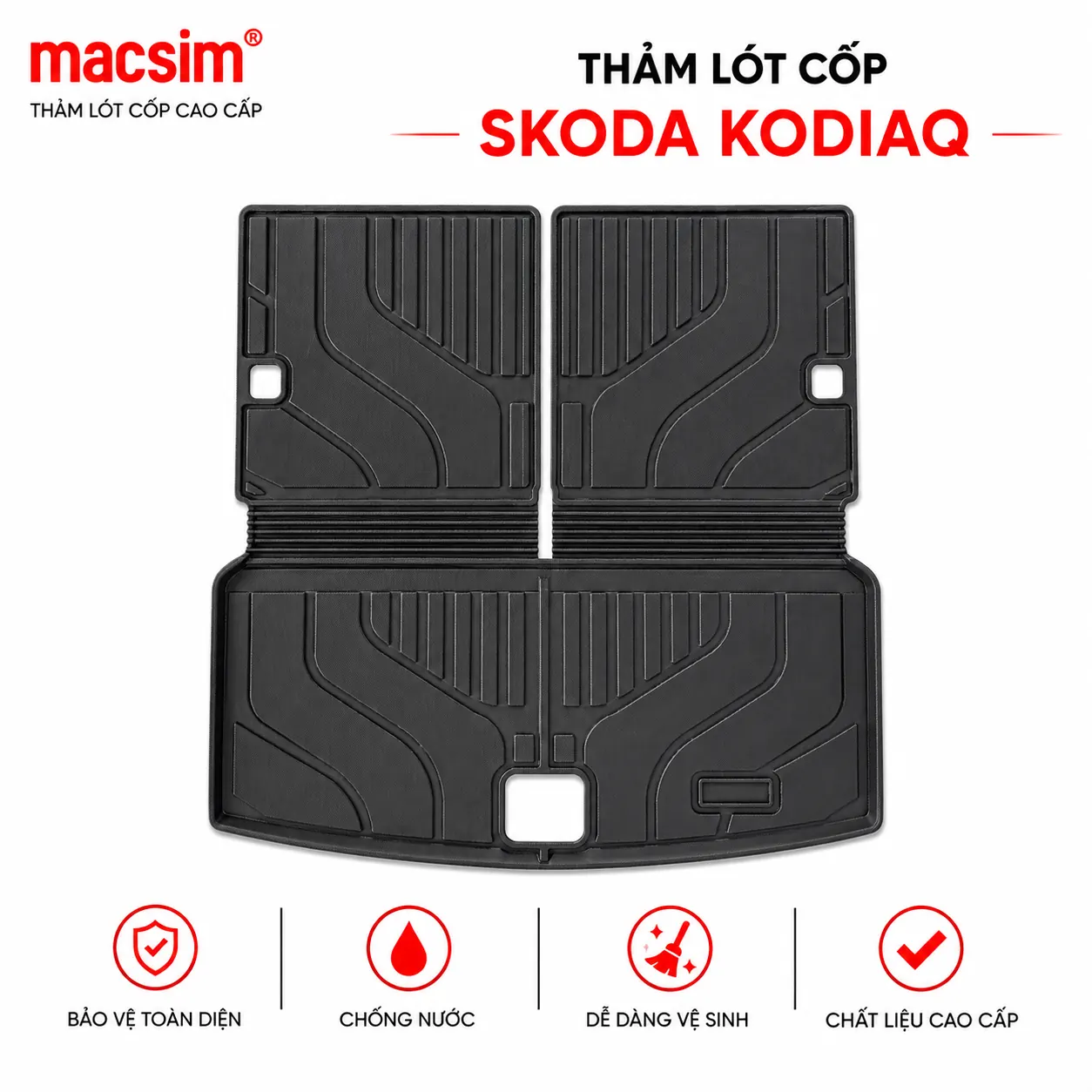 Thảm lót cốp Skoda Kodiaq 2025-2026 (Mã 03)