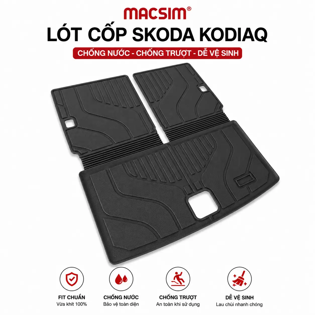Thảm lót cốp Skoda Kodiaq 2025-2026 (Mã 03)