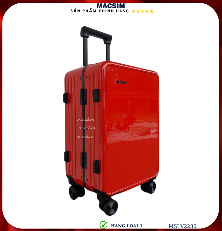 Vali cao cấp Macsim SMLV2230 cỡ 20 inch màu đỏ- Hàng loại 1