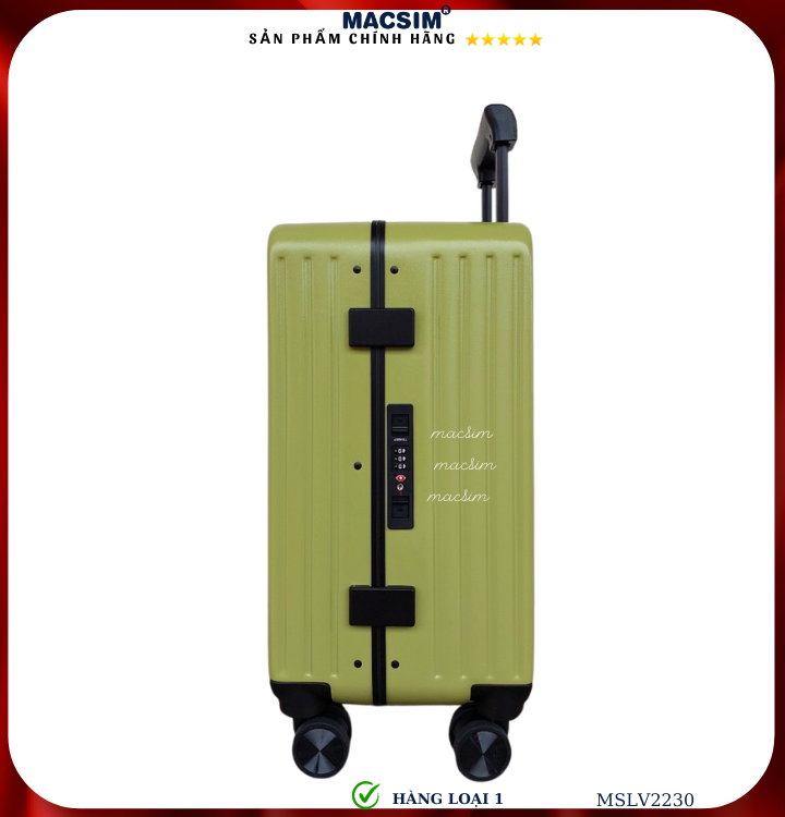 Vali cao cấp Macsim SMLV2230 cỡ 20 inch màu xanh (green)- Hàng loại 1