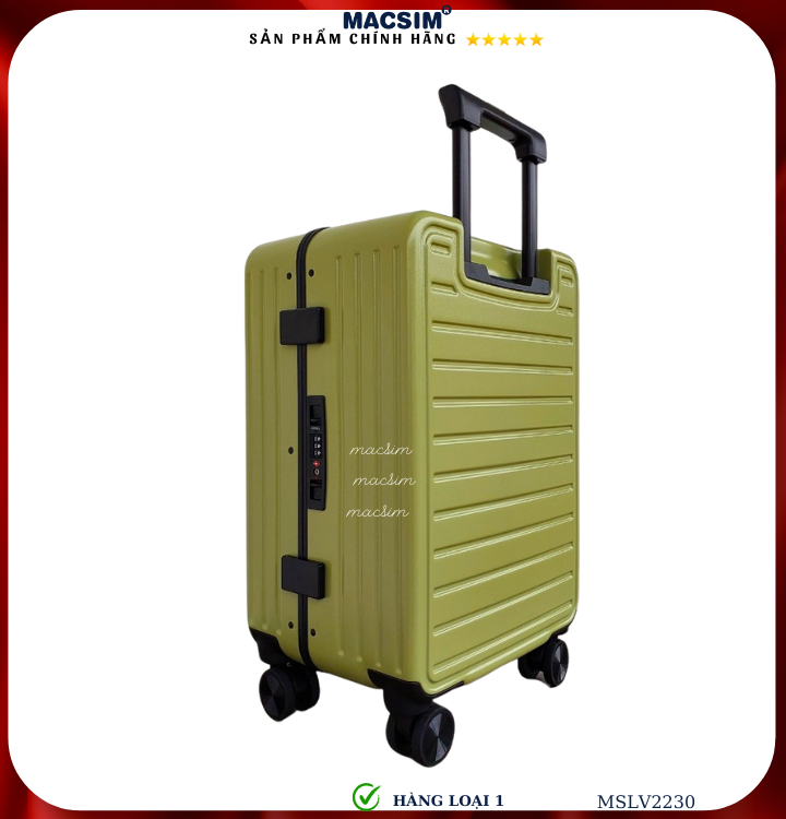 Vali cao cấp Macsim SMLV2230 cỡ 20 inch màu xanh (green)- Hàng loại 1