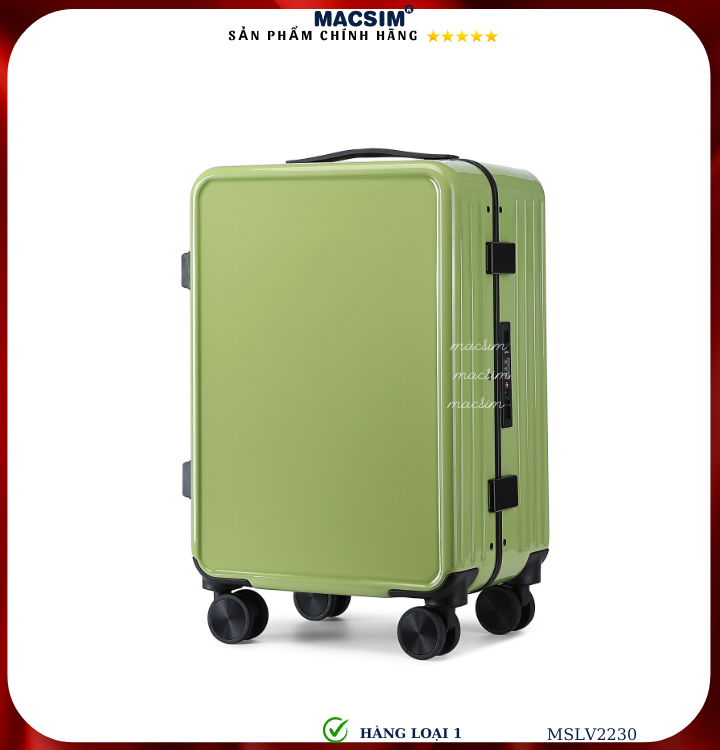 Vali cao cấp Macsim SMLV2230 cỡ 20 inch màu xanh (green)- Hàng loại 1