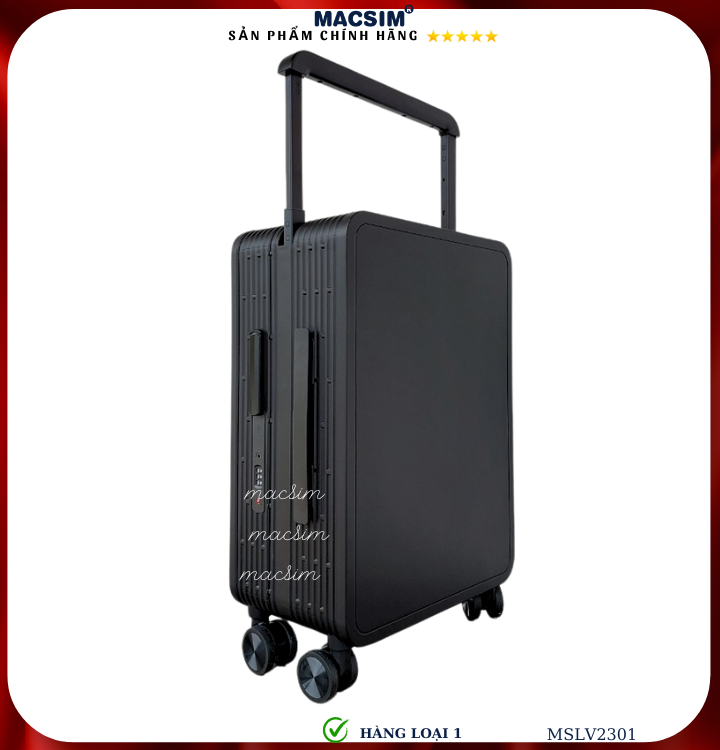 Vali cao cấp Macsim SMLV2301 cỡ 20 inch màu đen/ 24inch màu đen - Hàng loại 1