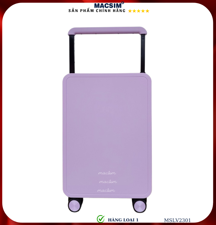 Vali cao cấp Macsim SMLV2301 cỡ 20 inch màu tím- Hàng loại 1