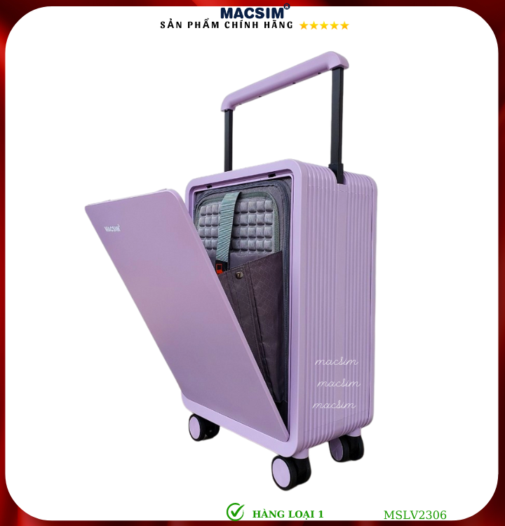 Vali cao cấp Macsim SMLV2306 cỡ 20 inch màu tím - Hàng loại 1