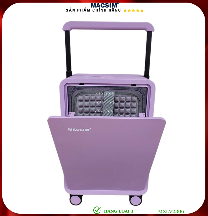 Vali cao cấp Macsim SMLV2306 cỡ 20 inch màu tím - Hàng loại 1