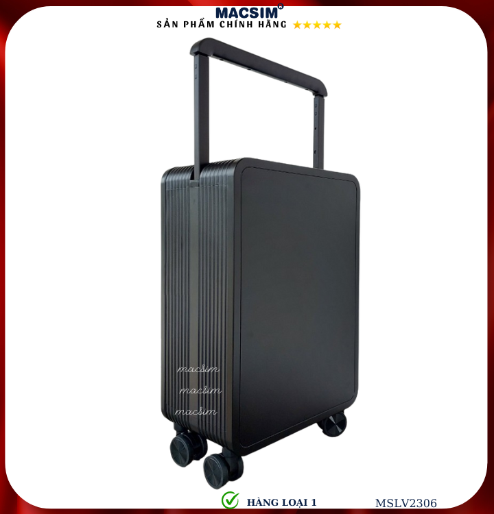Vali cao cấp Macsim SMLV2306 cỡ 20 inch mà đen - Hàng loại 1