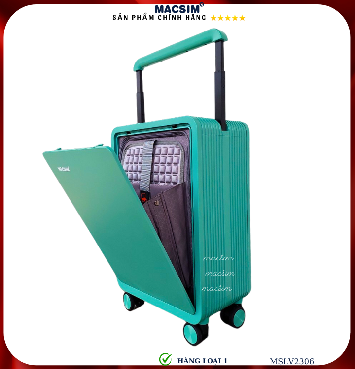 Vali cao cấp Macsim SMLV2306 cỡ 20 inch màu xanh (green)- Hàng loại 1