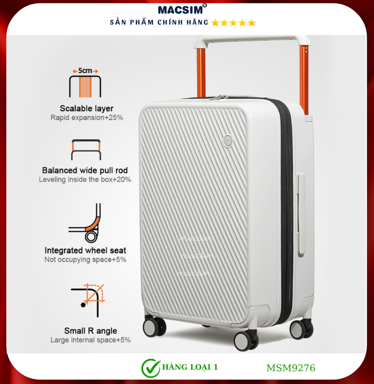 Vali cao cấp Macsim MiXi MSM9276 - Hàng loại 1