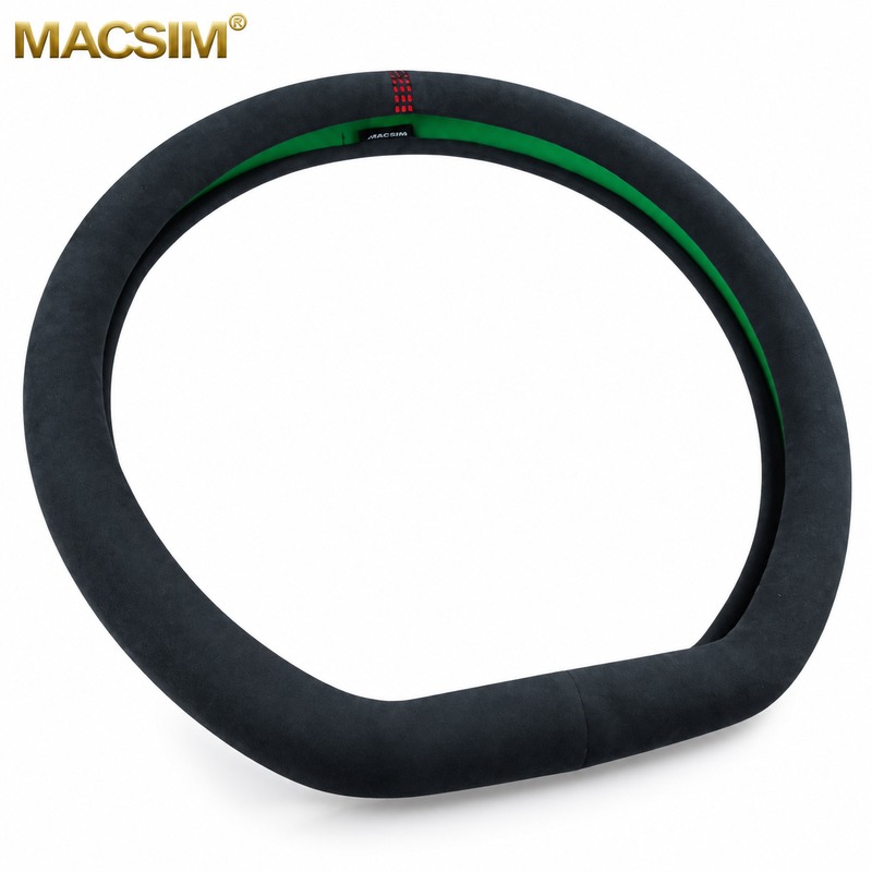 Bọc vô lăng da Alcantara mã ALC84 Macsim- Khâu tay thủ công- lõi Silicon-Bám tay, Cao cấp