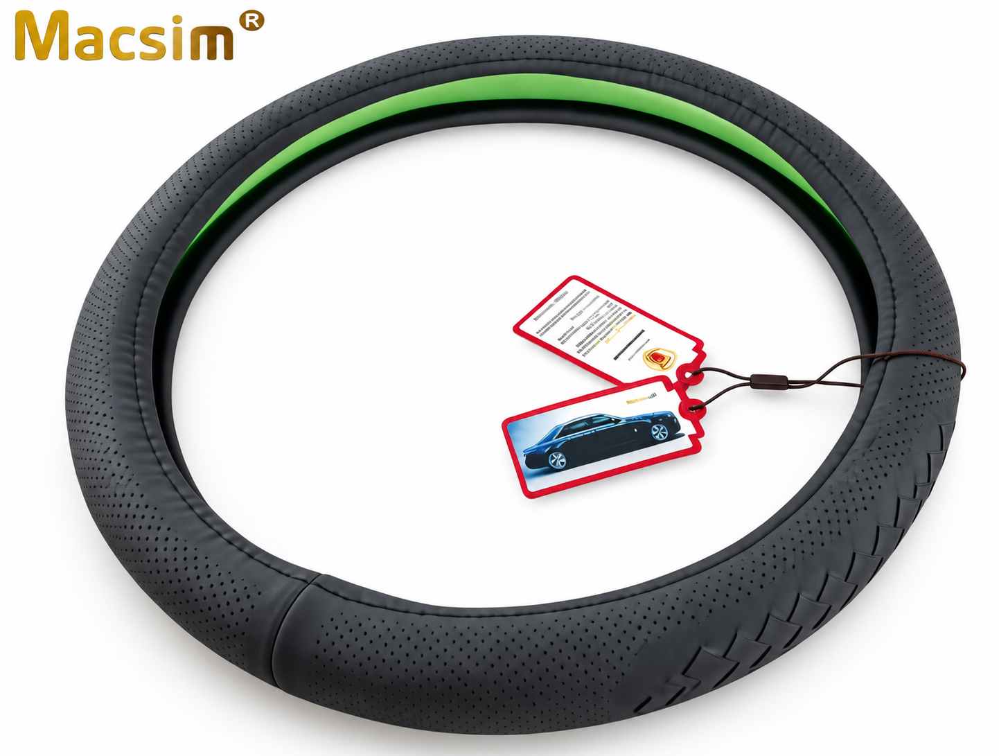 Bọc vô lăng da Napan lõi silicon mã 8996 màu đen