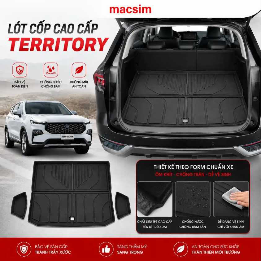 Thảm Lót cốp Ford Territory 2024-2026 (mã 03)