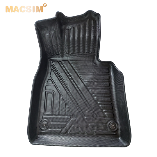 Thảm lót sàn xe ô tô Mercedes S class 2014-nay Nhãn hiệu Macsim chất liệu nhựa TPE cao cấp màu đen