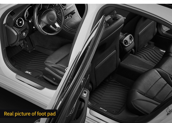 Thảm lót sàn xe ô tô  Mercedes ML 2004-2014 Nhãn hiệu Macsim 3W chất liệu nhựa TPE đúc khuôn cao cấp - màu đen
