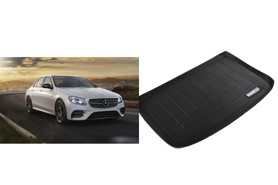 Thảm lót cốp xe ô tô Mercedes A class 2013-2017 nhãn hiệu Macsim chất liệu TPV cao cấp màu đen (024)