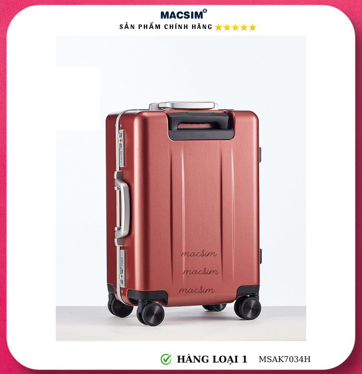 Vali cao cấp Macsim Aksen hàng loại 1 MSAK7034H cỡ 20 inch