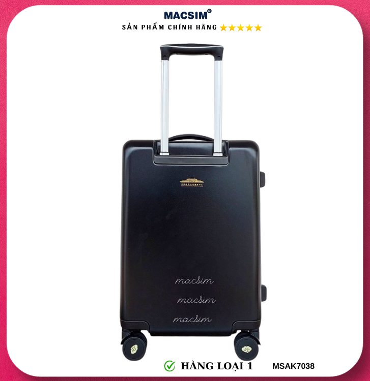 Vali cao cấp Macsim Aksen hàng loại 1 MSAK7038H cỡ 20 inch