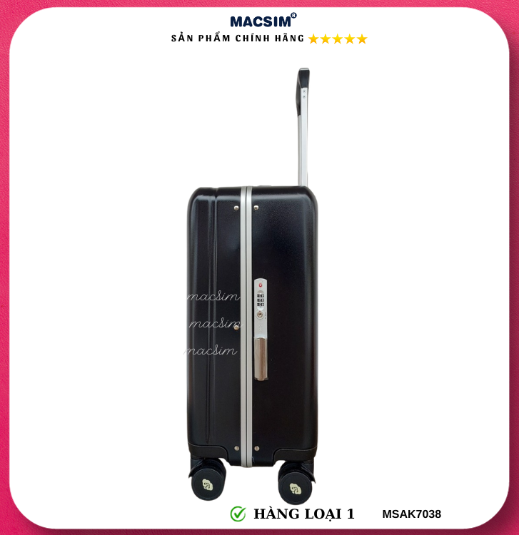 Vali cao cấp Macsim Aksen hàng loại 1 MSAK7038H cỡ 20 inch