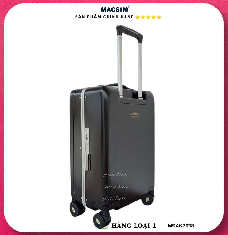 Vali cao cấp Macsim Aksen hàng loại 1 MSAK7038H cỡ 20 inch