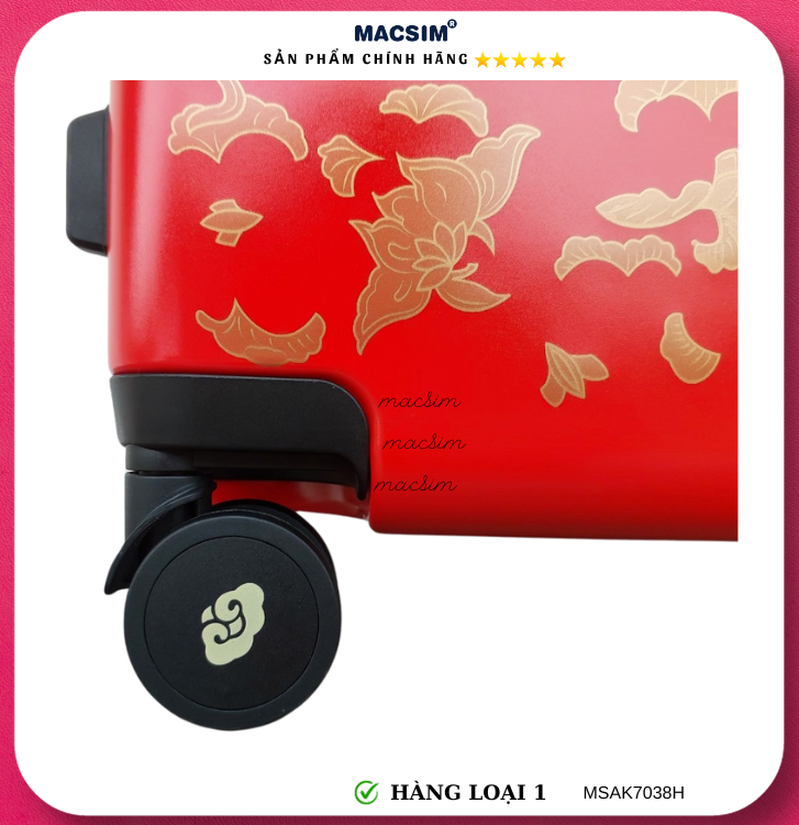 Vali cao cấp Macsim Aksen hàng loại 1 MSAK7038H cỡ 20 inch