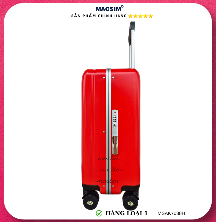 Vali cao cấp Macsim Aksen hàng loại 1 MSAK7038H cỡ 20 inch