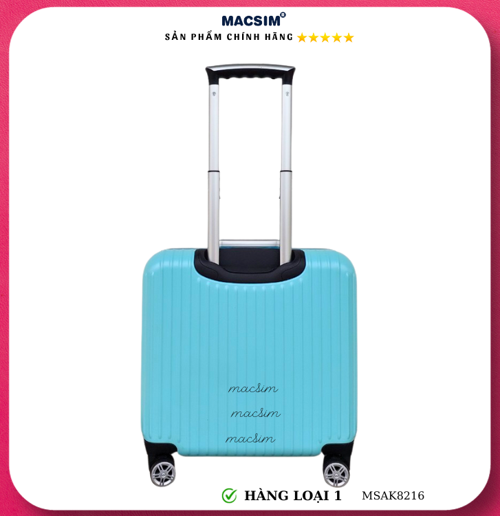 Vali cao cấp Macsim Aksen hàng loại 1 MSAK8216 cỡ 17 inch màu xanh