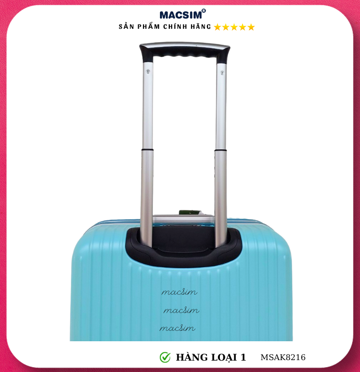 Vali cao cấp Macsim Aksen hàng loại 1 MSAK8216 cỡ 17 inch màu xanh