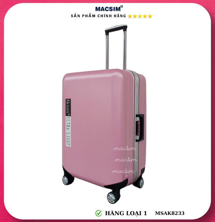 Vali cao cấp Macsim Aksen hàng loại 1 MSAK8233 cỡ 20inch 24inch