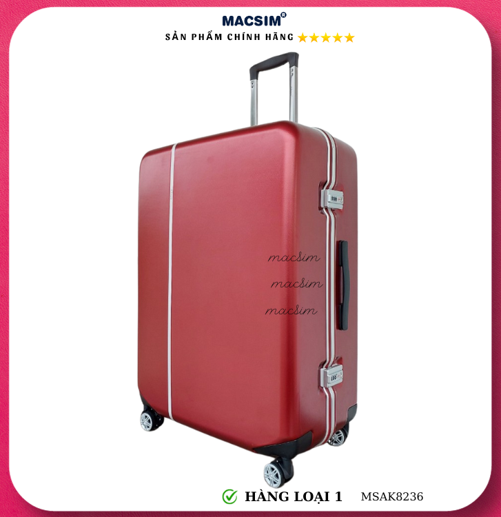 Vali cao cấp Macsim Aksen hàng loại 1 MSAK8236 cỡ 28 inch
