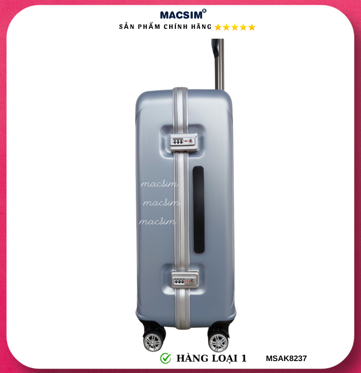 Vali cao cấp Macsim Aksen hàng loại 1 MSAK8237 cỡ 20inch cỡ 24inch cỡ 28 inch