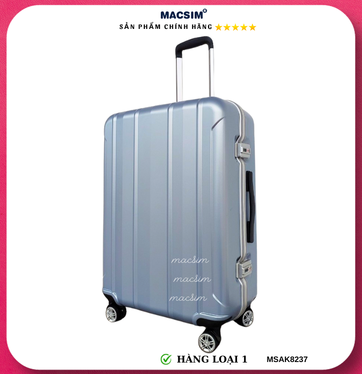 Vali cao cấp Macsim Aksen hàng loại 1 MSAK8237 cỡ 20inch cỡ 24inch cỡ 28 inch