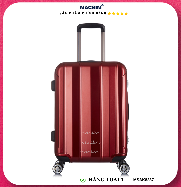 Vali cao cấp Macsim Aksen hàng loại 1 MSAK8237 cỡ 20inch cỡ 24inch cỡ 28 inch